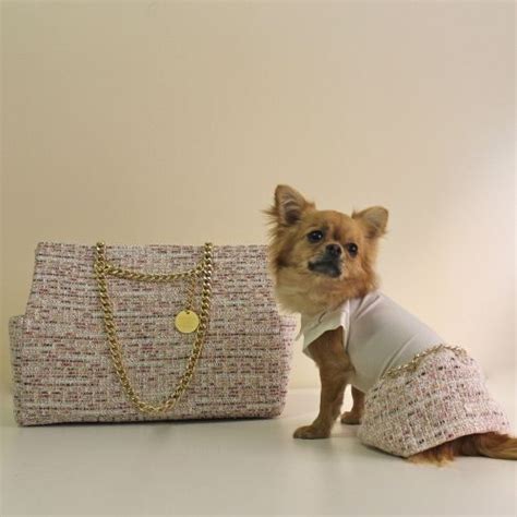 coco chanel dog carrier|designer dog collars chanel.